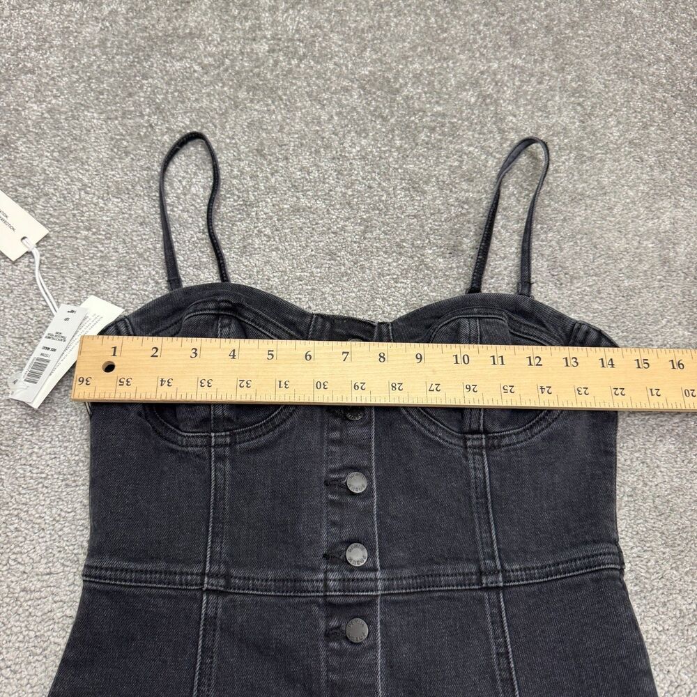 Denim Forum Aritzia Eyeliner Traceur Yeux Noir Midi Dress Womens Small Black NWT - Picture 13 of 16